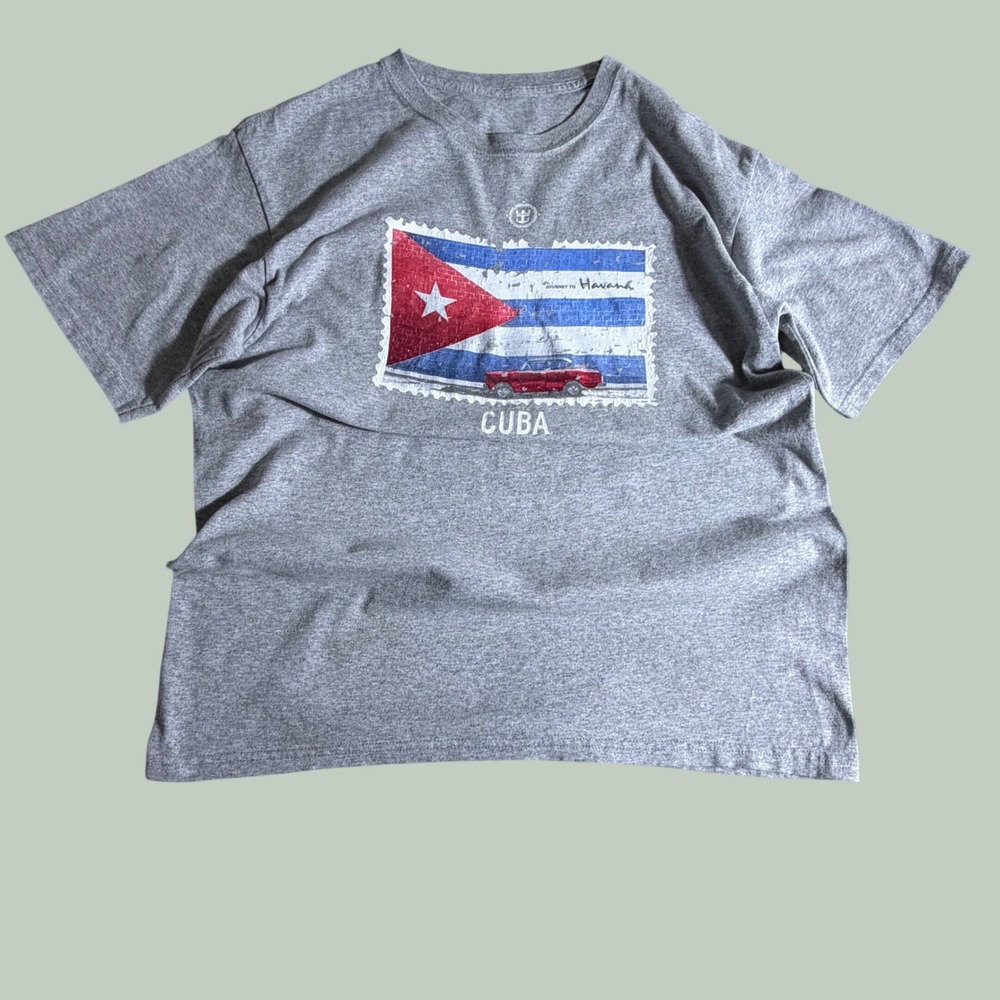 Royal Caribbean Journey to Havana Cuba Graphic T-Shirt Gray Mens Size M
